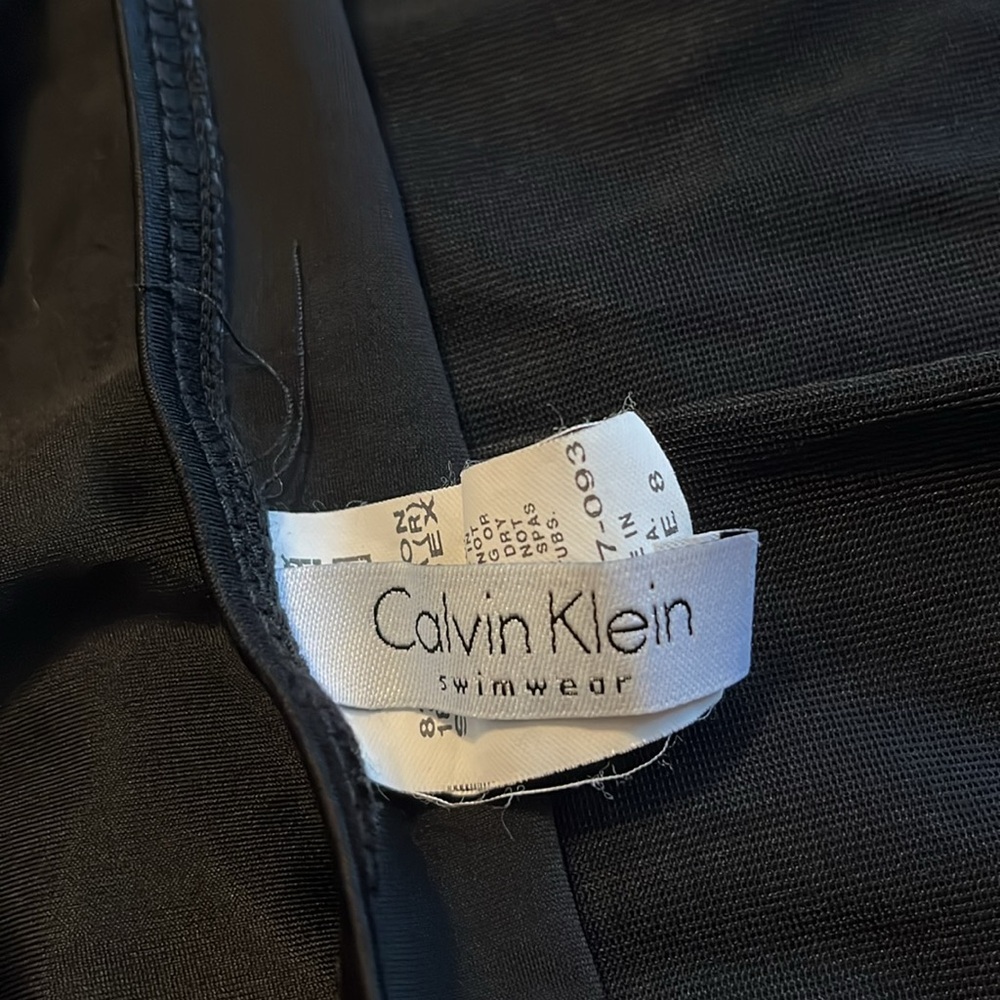 Calvin Klein 1pc Halter Style Hi Cut Leg Swimsuit Sz 8 - Picture 6 of 8